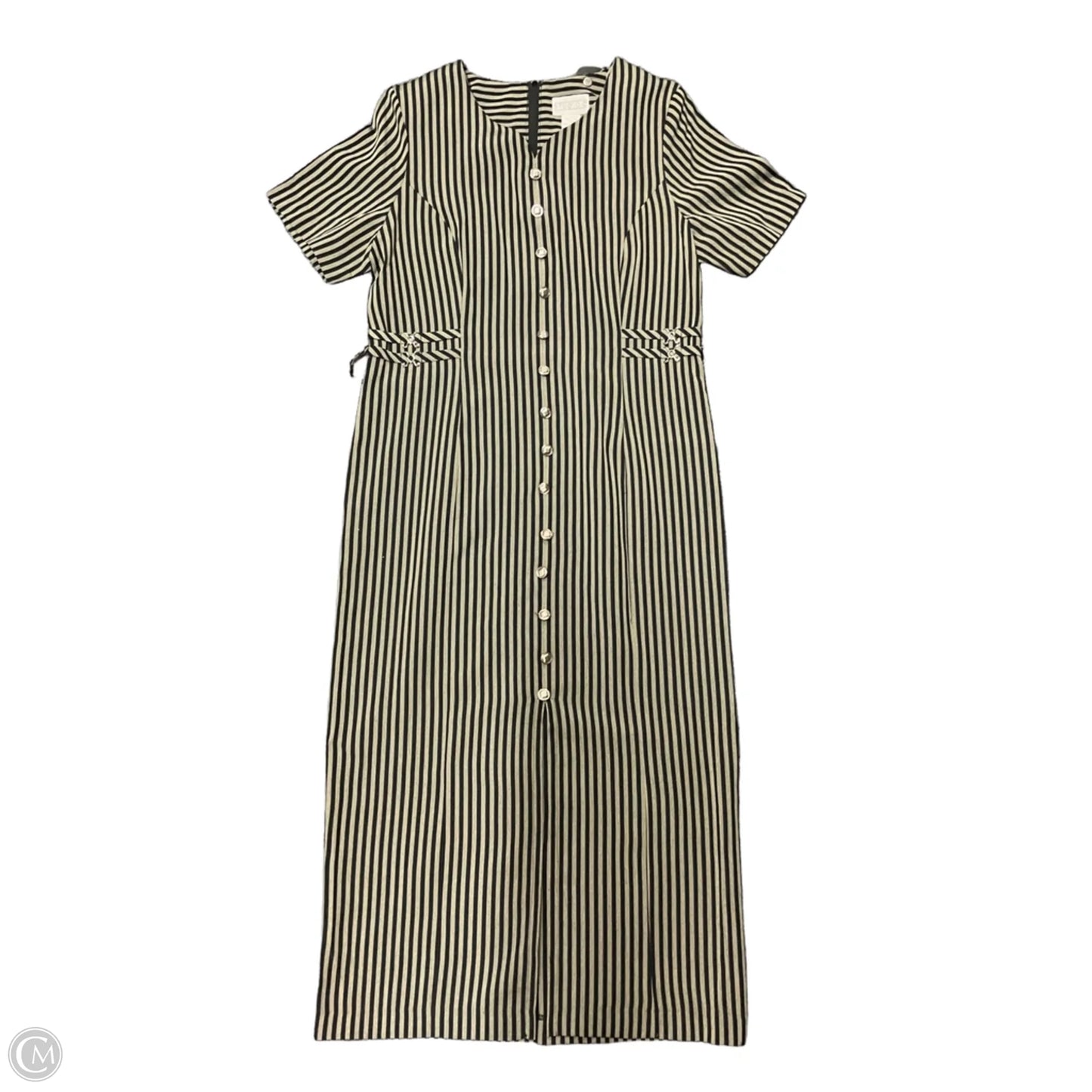 Dress Casual Maxi By Cmc In Black & Green, Size: 10