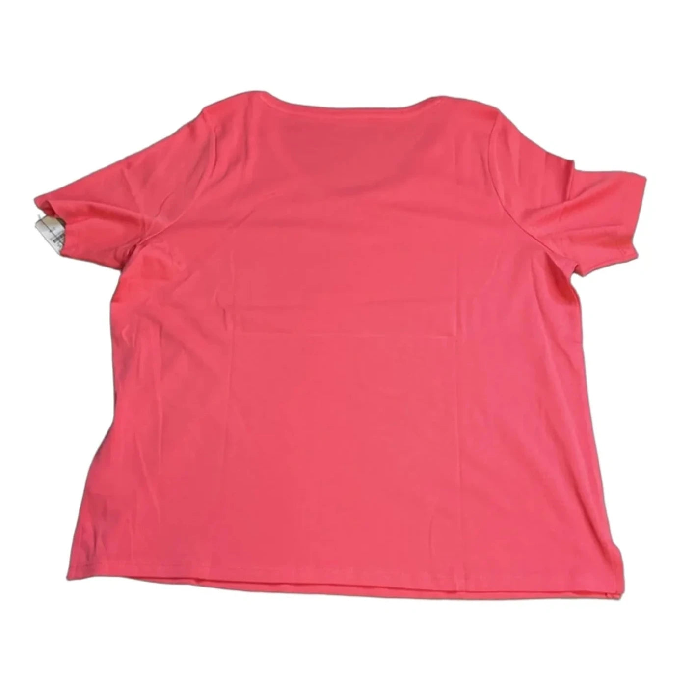 Top Short Sleeve Basic By Talbots In Coral, Size: 2x