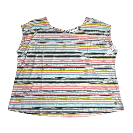 Top Short Sleeve Basic By Talbots In Striped Pattern, Size: 2x