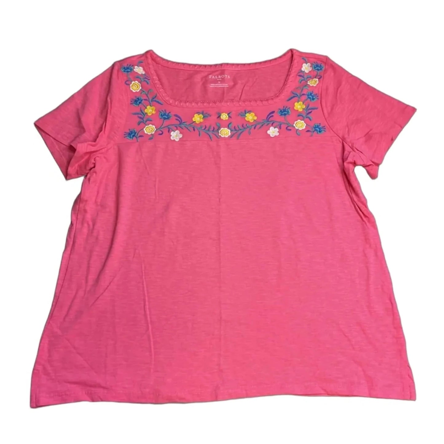 Top Short Sleeve By Talbots In Pink, Size: 1x