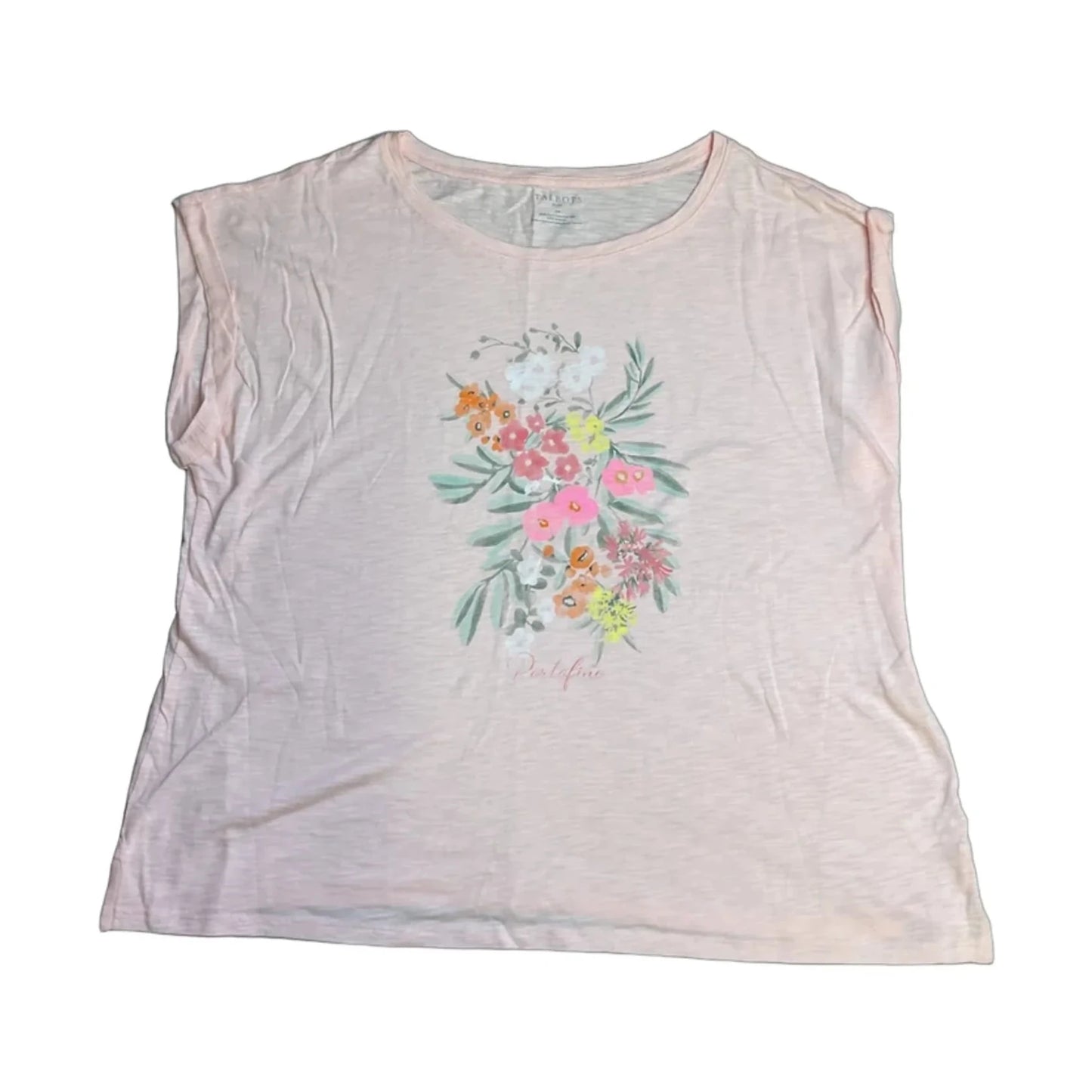 Top Short Sleeve By Talbots In Pink, Size: 2x