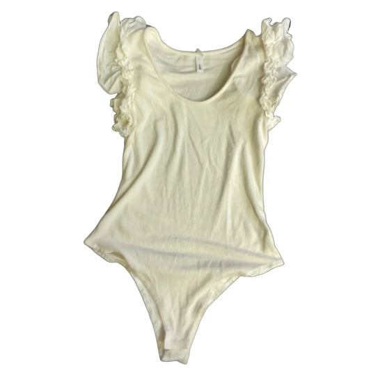 Bodysuit By Glam In White, Size: L