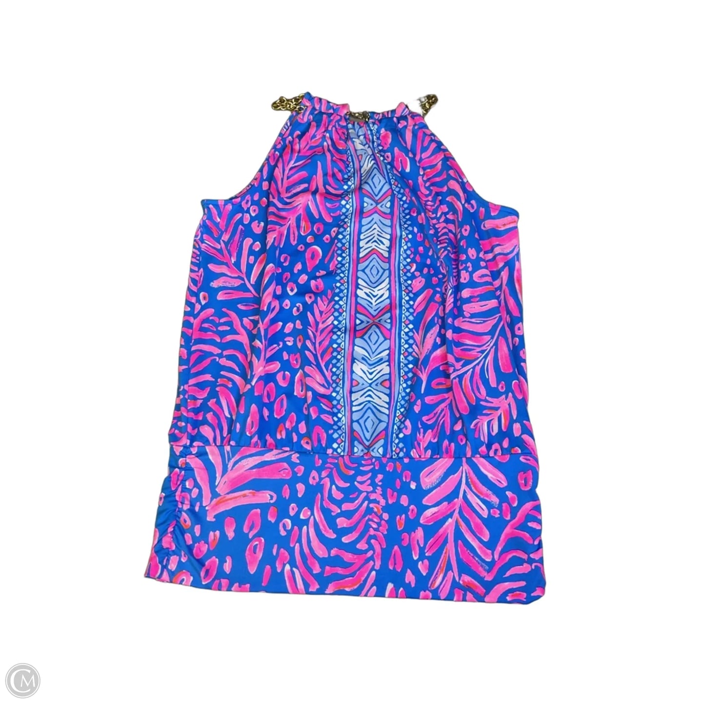 Top Sleeveless Designer By Lilly Pulitzer In Blue & Pink, Size: Xs
