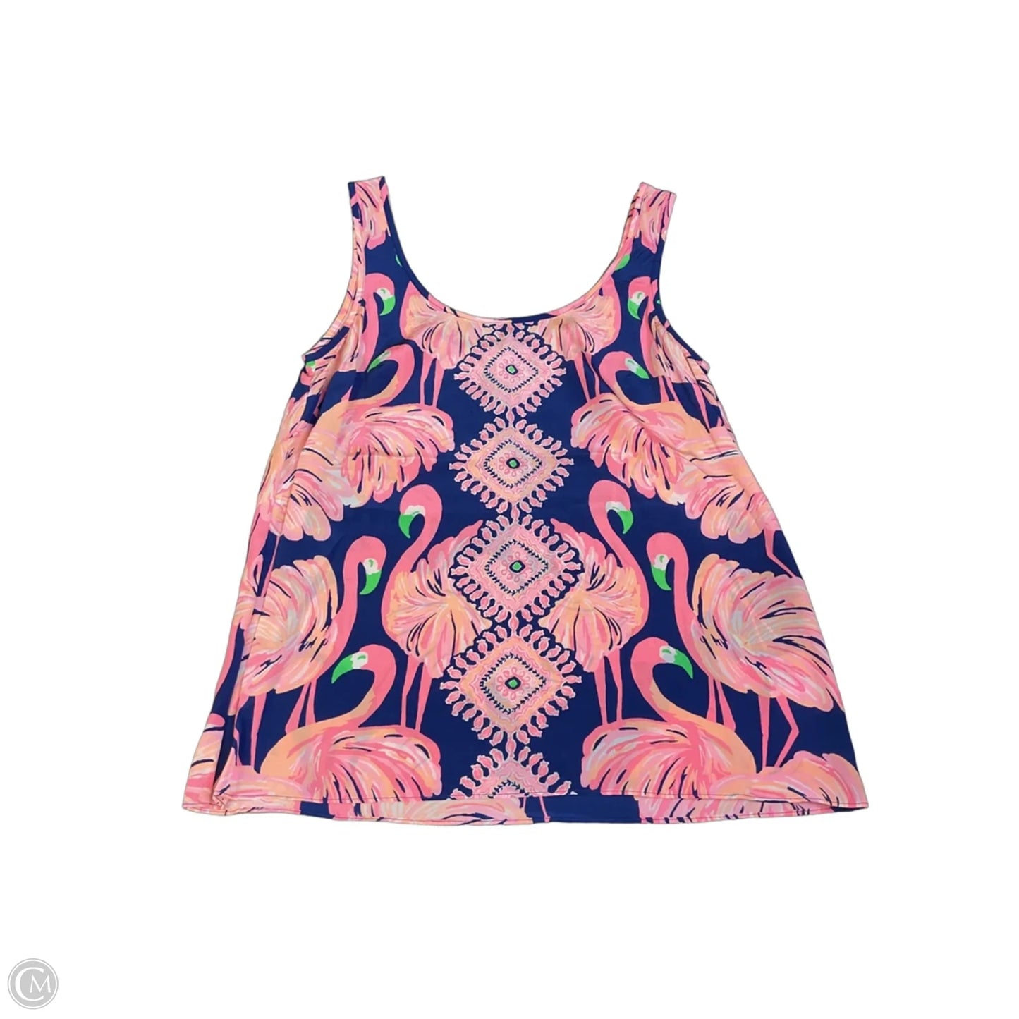 Blouse Designer By Lilly Pulitzer In Blue & Orange, Size: Xs
