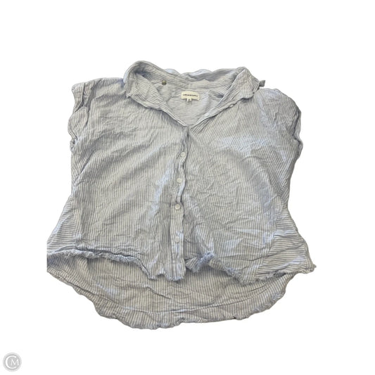 Top Sleeveless By Thread And Supply In Blue & White, Size: M