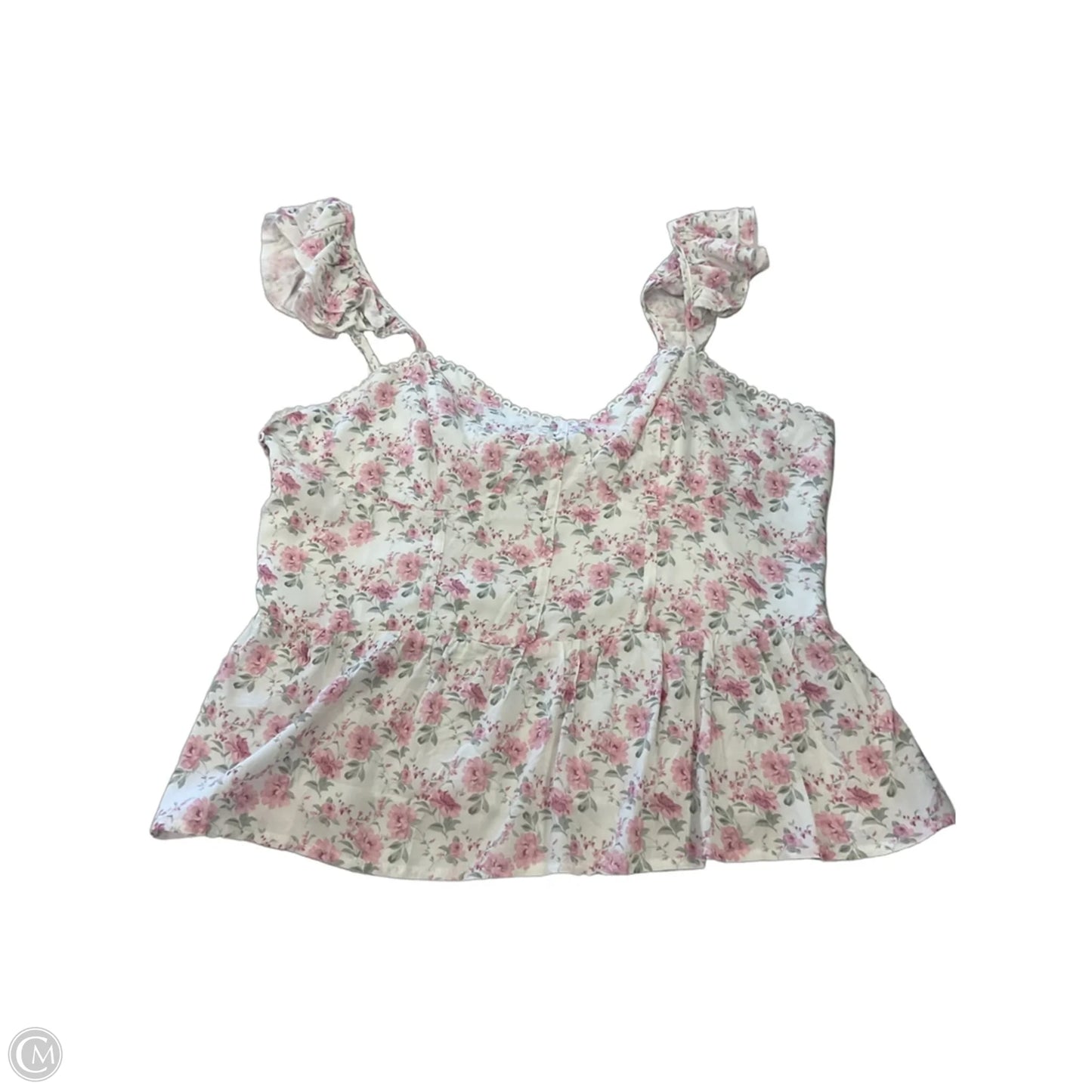 Top Sleeveless By Clothes Mentor In Floral Print, Size: L