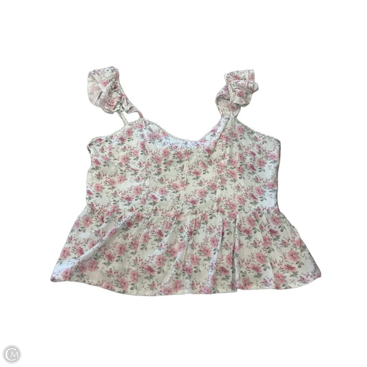 Top Sleeveless By Clothes Mentor In Floral Print, Size: L