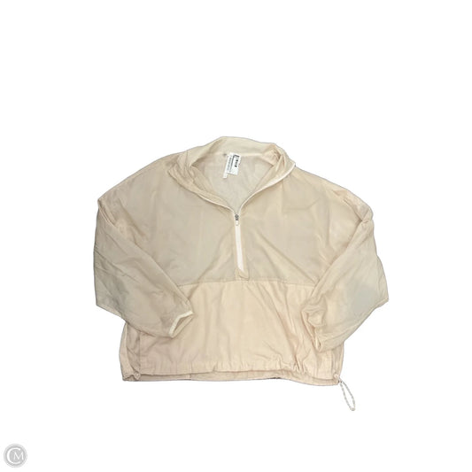 Athletic Jacket By Fabletics In Cream, Size: L
