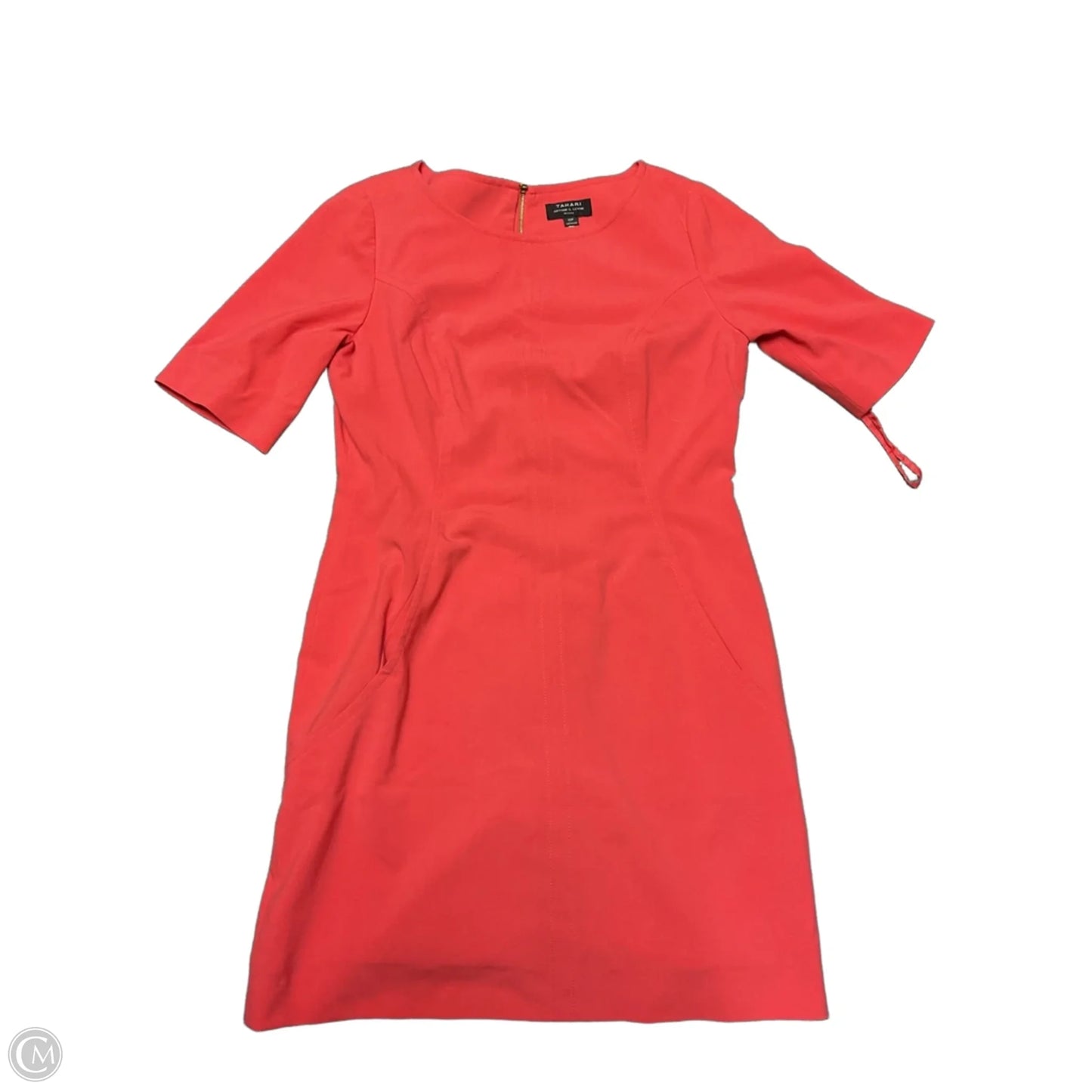 Dress Work By Tahari By Arthur Levine In Coral, Size: 10p