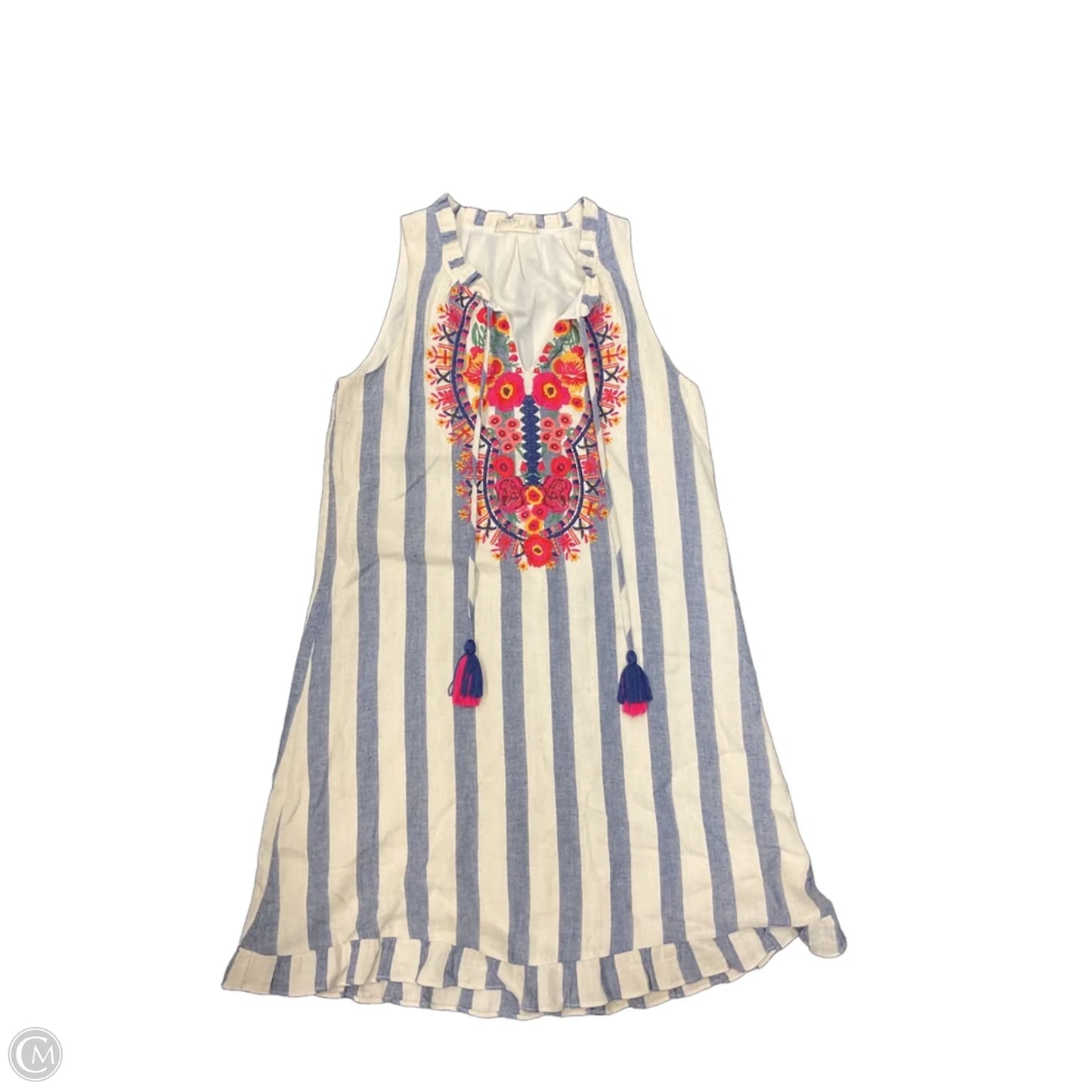 Dress Casual Short By Altard State In Blue & Cream, Size: S