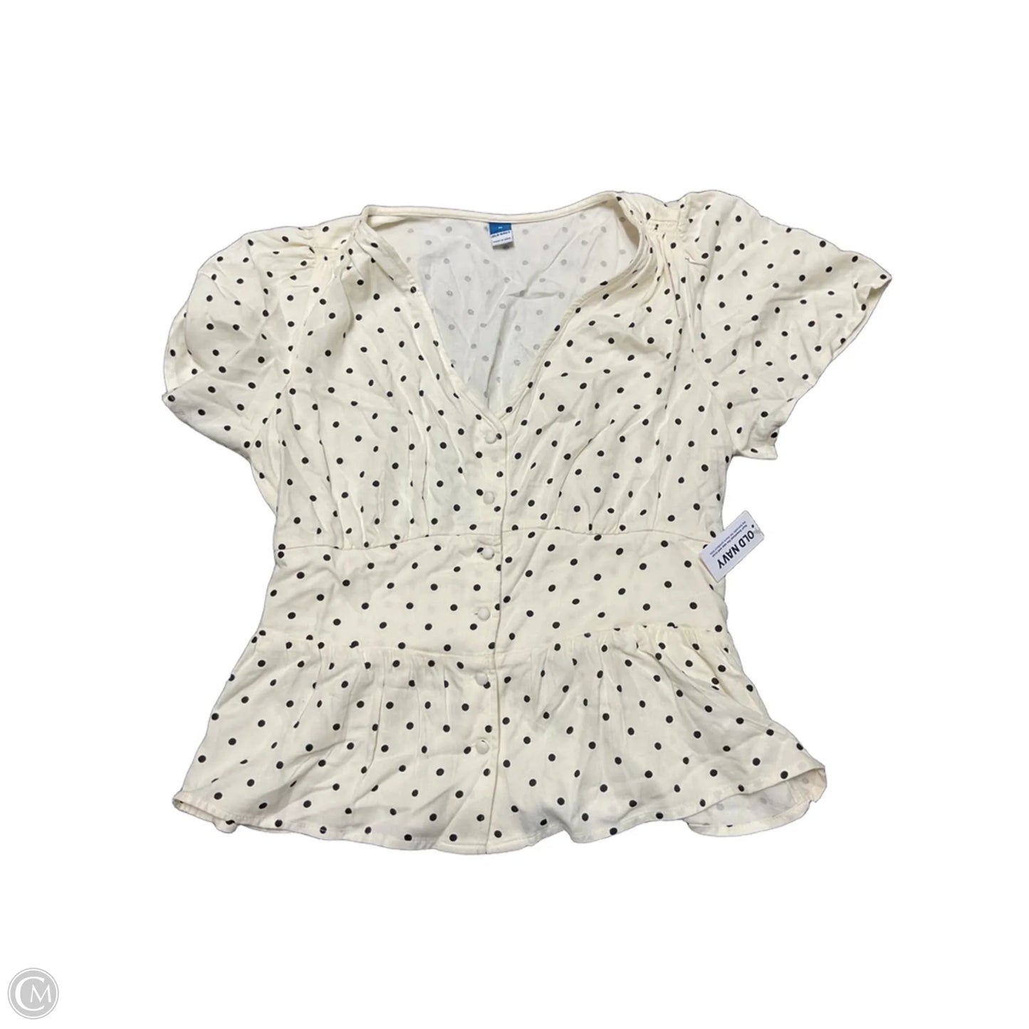 Top Short Sleeve By Old Navy In Cream, Size: M