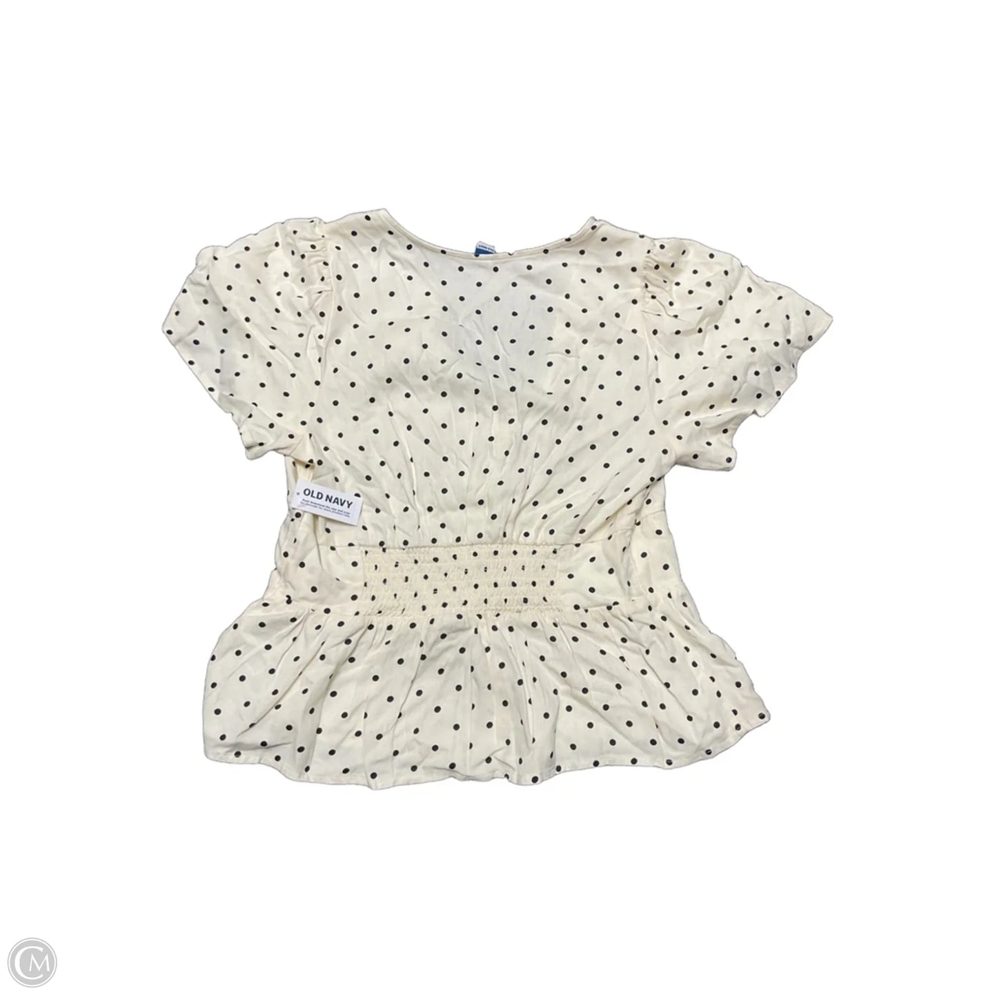 Top Short Sleeve By Old Navy In Cream, Size: M