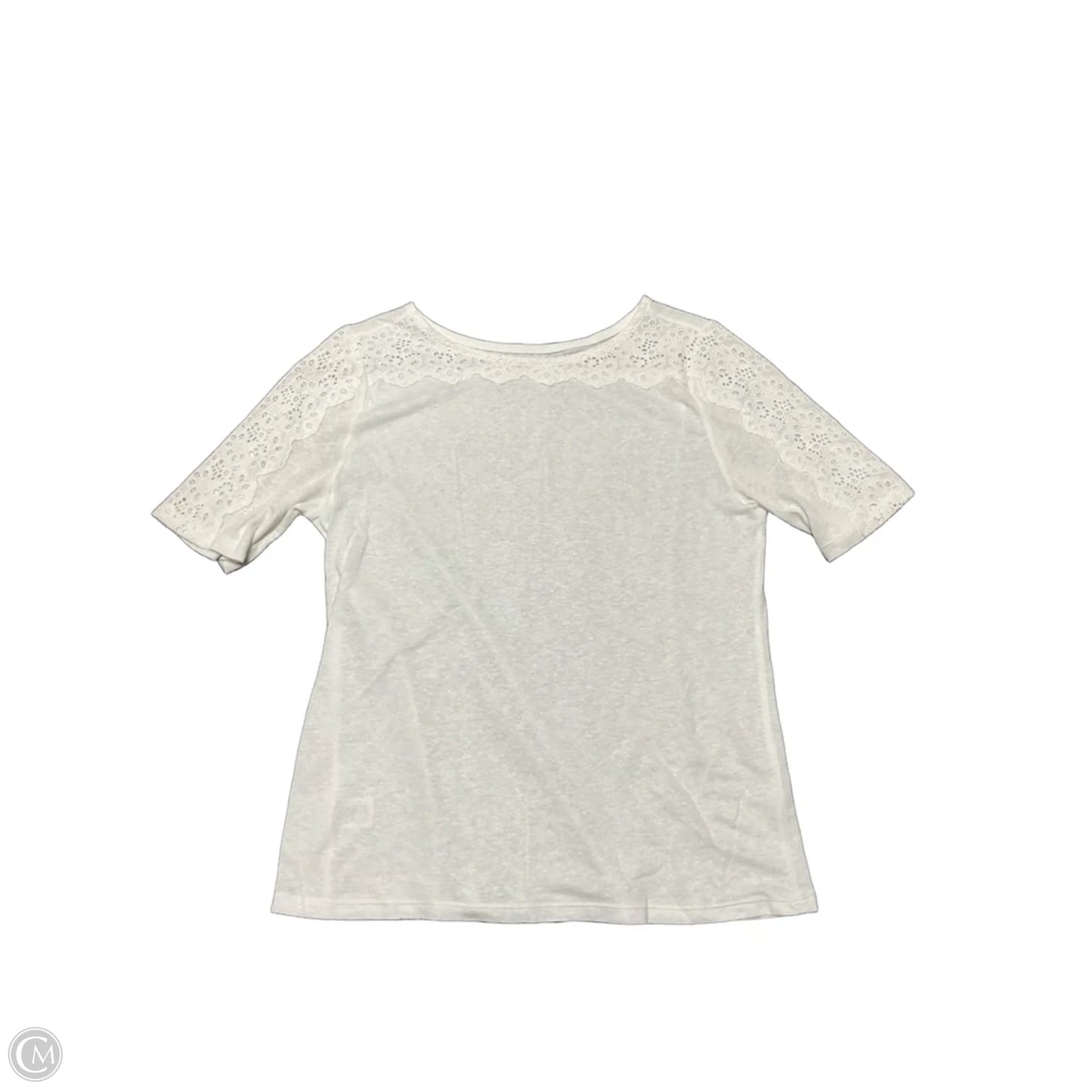 Top Short Sleeve By Loft In White, Size: S