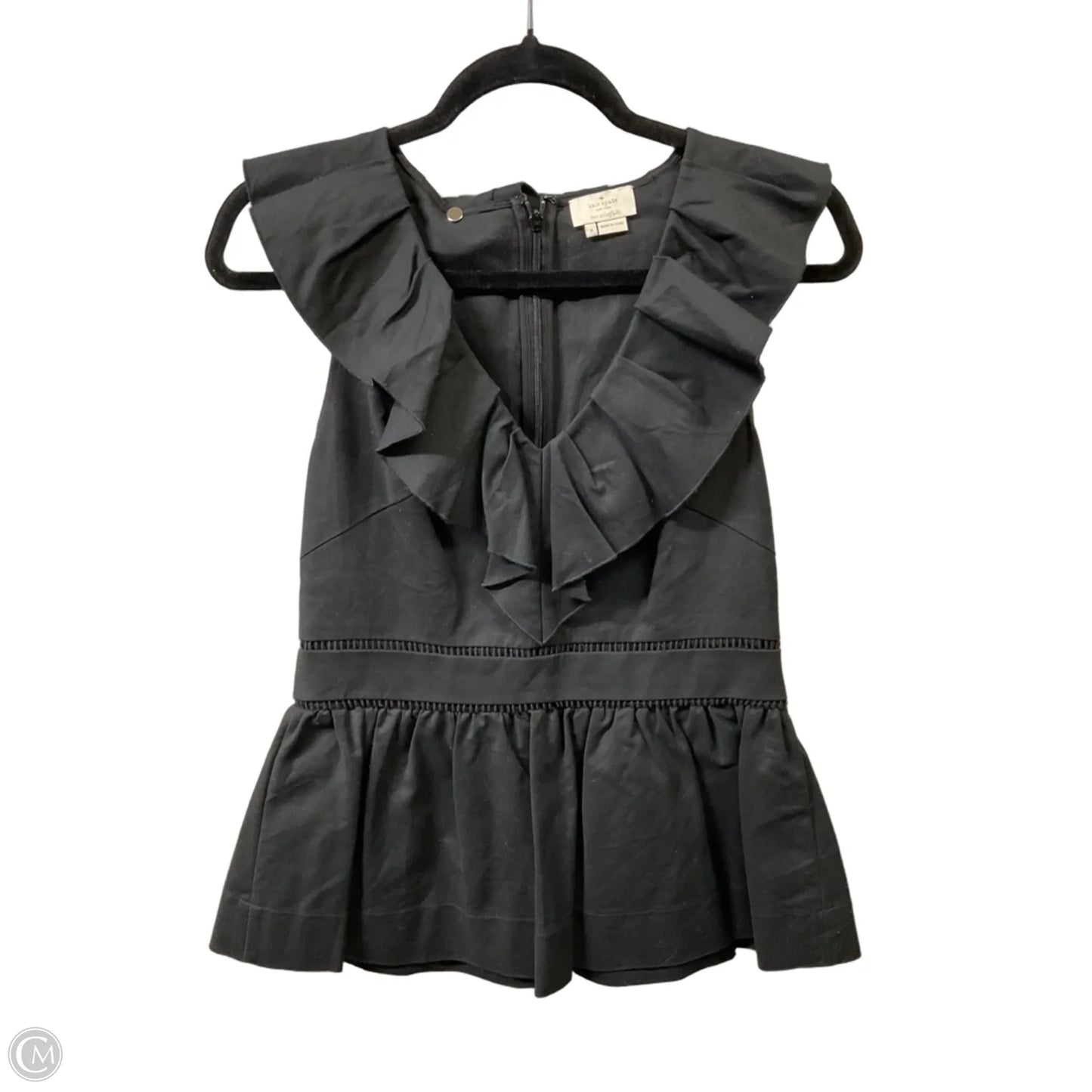 Top Sleeveless Designer By Kate Spade In Black, Size: 8