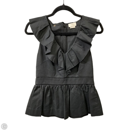 Top Sleeveless Designer By Kate Spade In Black, Size: 8