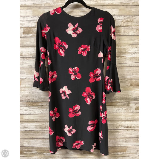 Dress Casual Midi By Tommy Hilfiger In Black & Pink, Size: 4