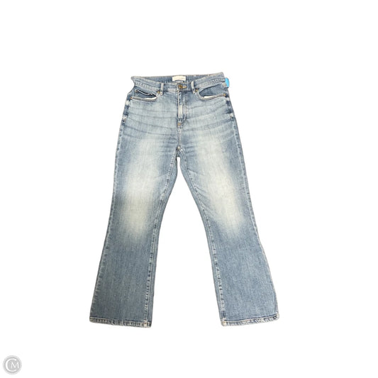 Jeans Cropped By Loft In Blue Denim, Size: 4