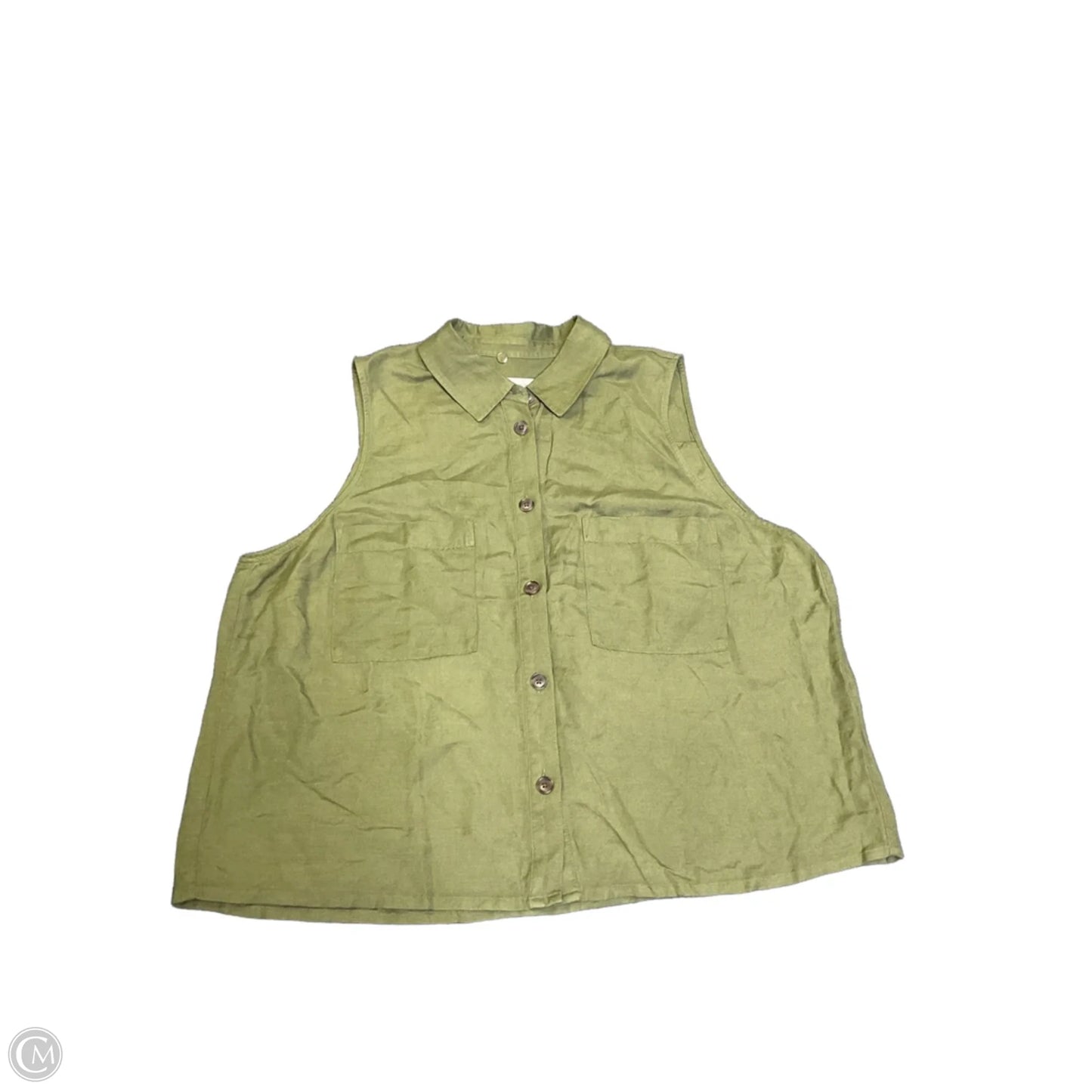 Top Sleeveless By Loft In Green, Size: Xl
