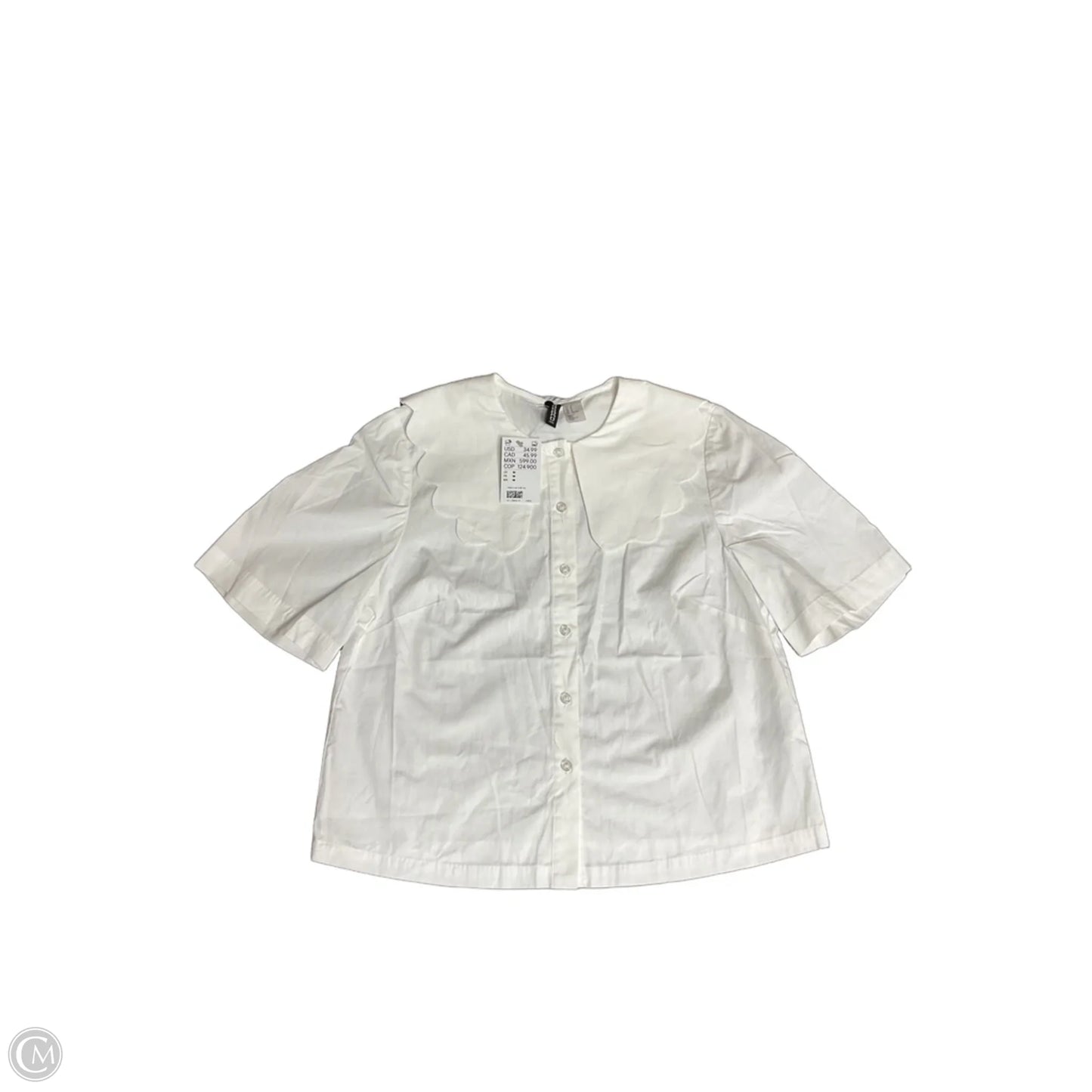 Top Short Sleeve By Divided In White, Size: M