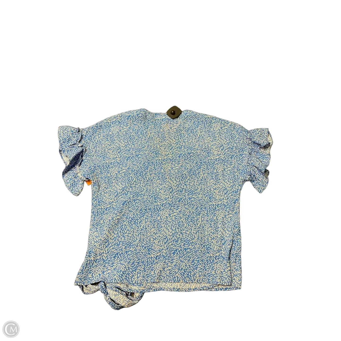Top Short Sleeve By Thml In Blue & Tan, Size: S