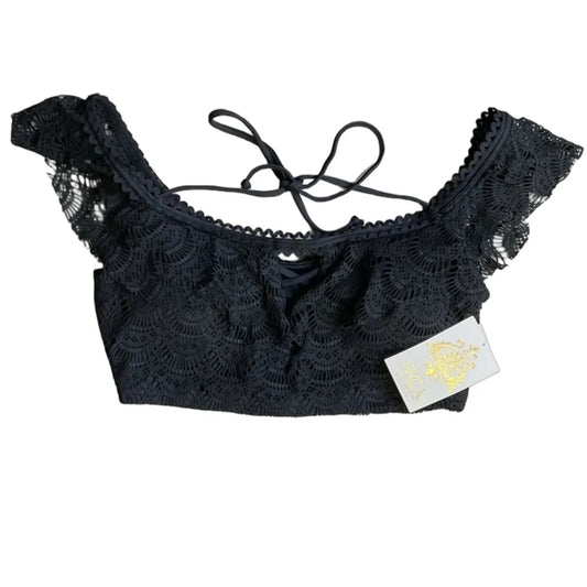 Swimsuit Top By Clothes Mentor In Black, Size: L