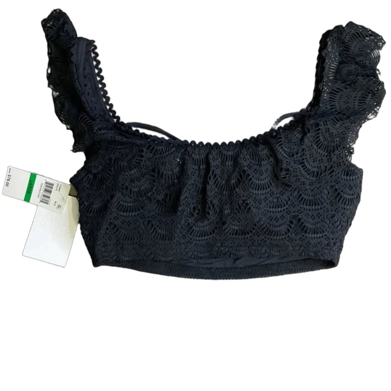 Swimsuit Top By Clothes Mentor In Black, Size: L