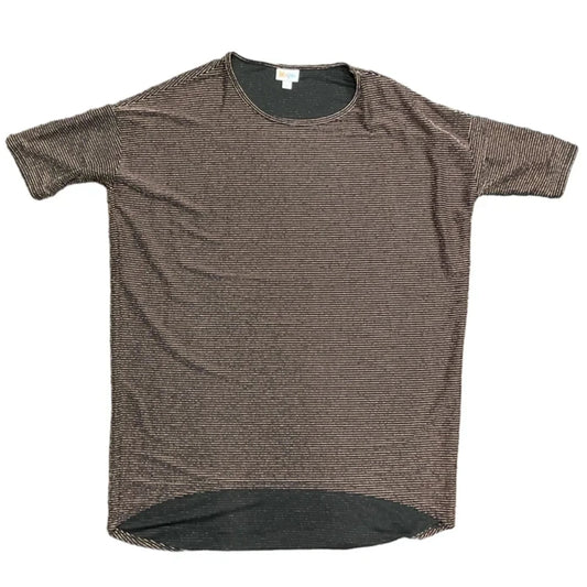 Tunic Short Sleeve By Lularoe In Rose Gold, Size: L