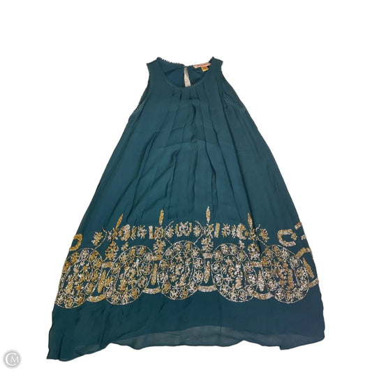 Dress Casual Short By Anthropologie In Gold & Green, Size: 0