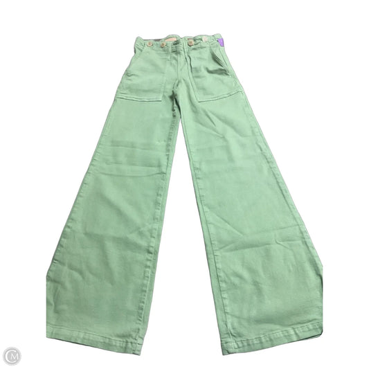 Jeans Wide Leg By Pilcro In Green Denim, Size: 0