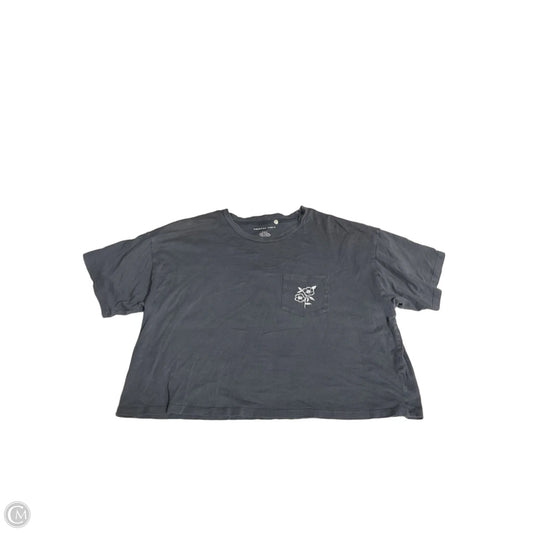 Top Short Sleeve By American Eagle In Grey, Size: M
