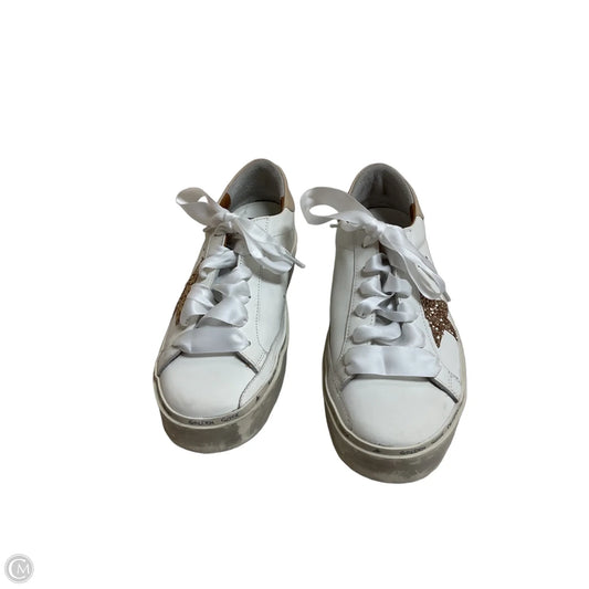 Shoes Luxury Designer By Golden Goose In White, Size: 6.5/37