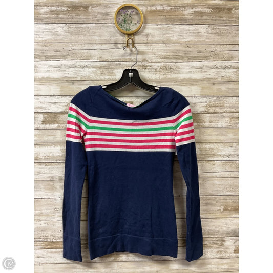 Top Long Sleeve Designer By Lilly Pulitzer In Navy, Size: Xs