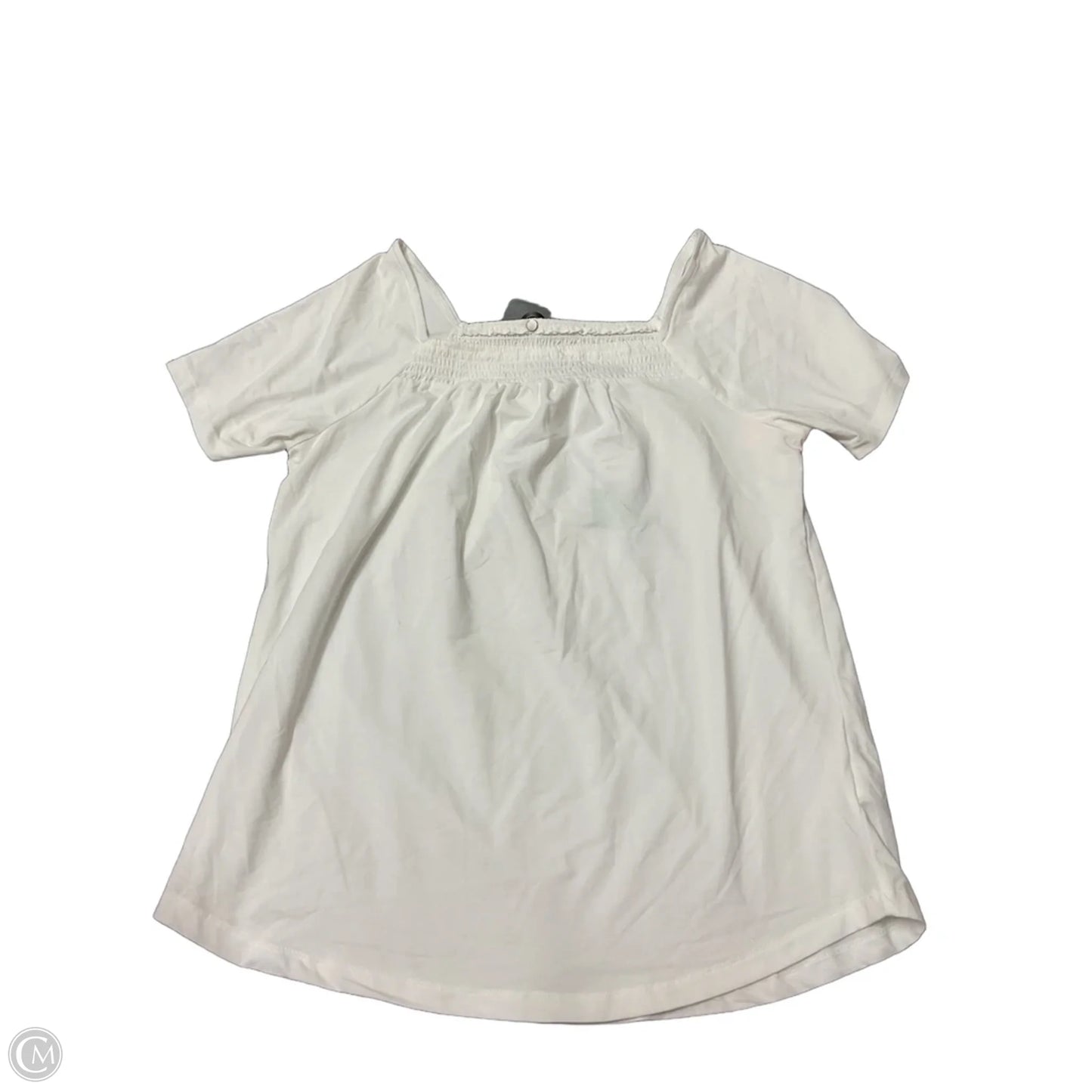 Top Short Sleeve By Lands End In White, Size: M