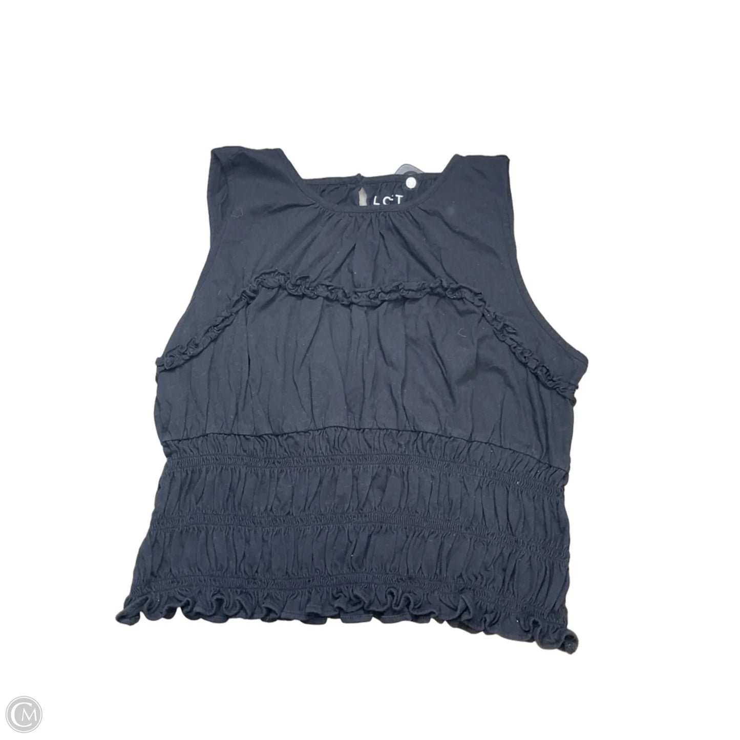Top Sleeveless By Loft In Black, Size: L