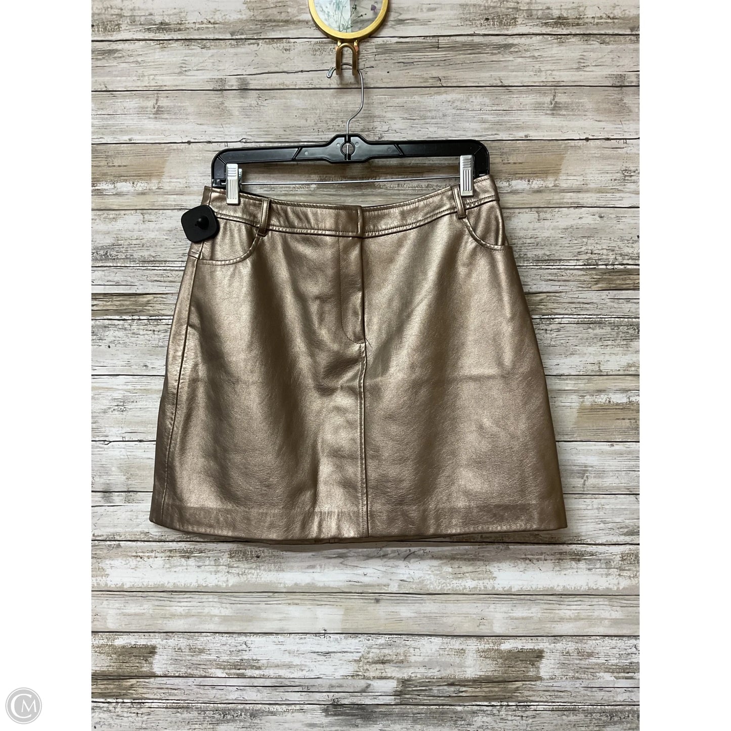 Skirt Mini & Short By Bcbg In Gold, Size: S