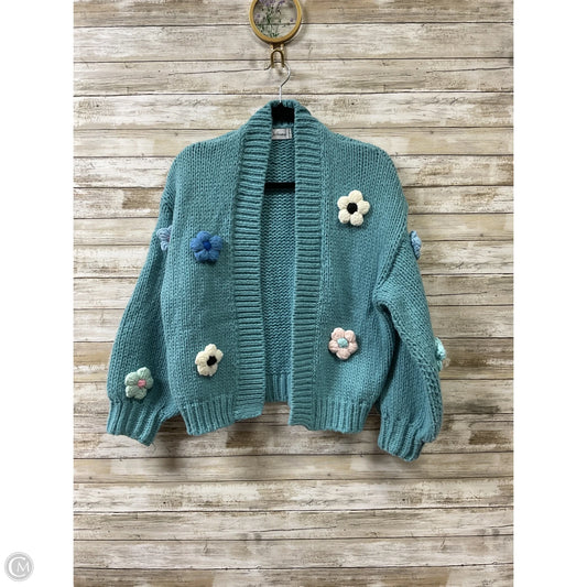 Cardigan By Clothes Mentor In Blue, Size: Os