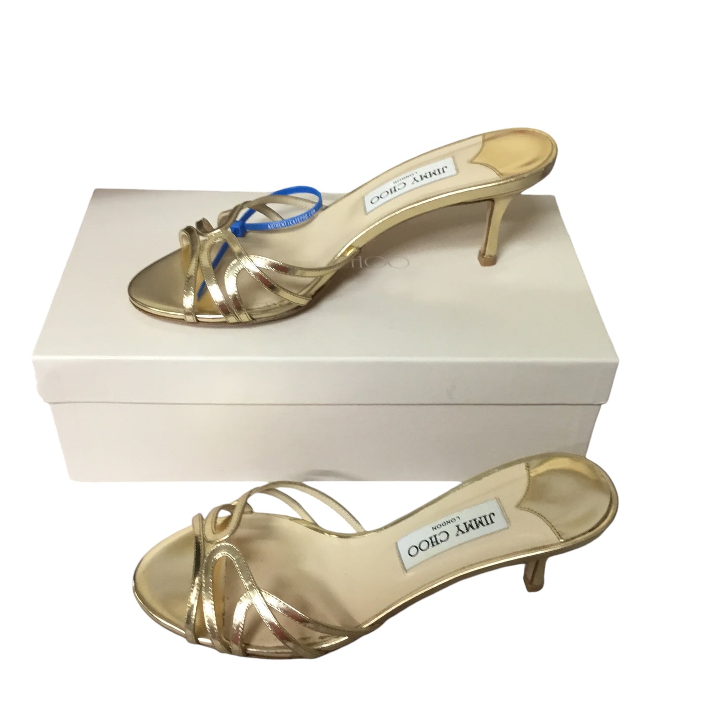 Shoes Designer By Jimmy Choo In Gold, Size: 37.5