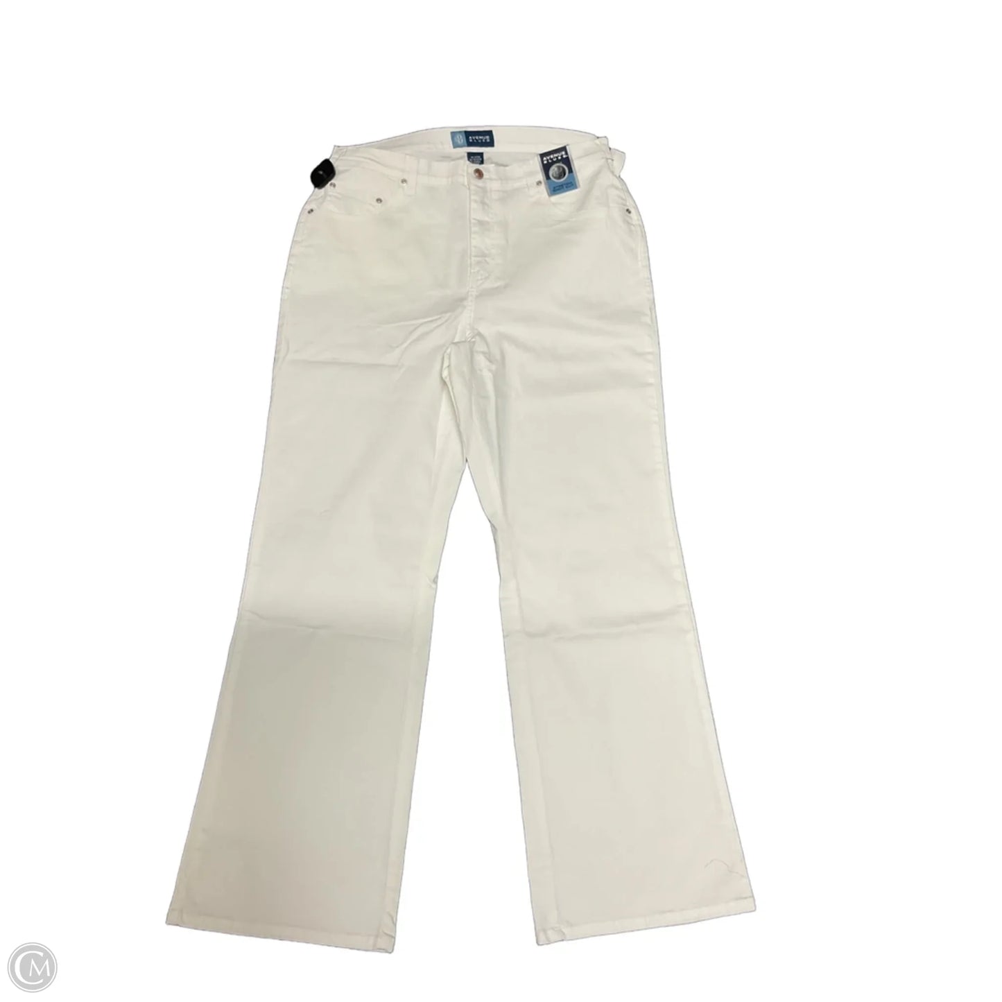 Jeans Boot Cut By Avenue Blues In White Denim, Size: 16