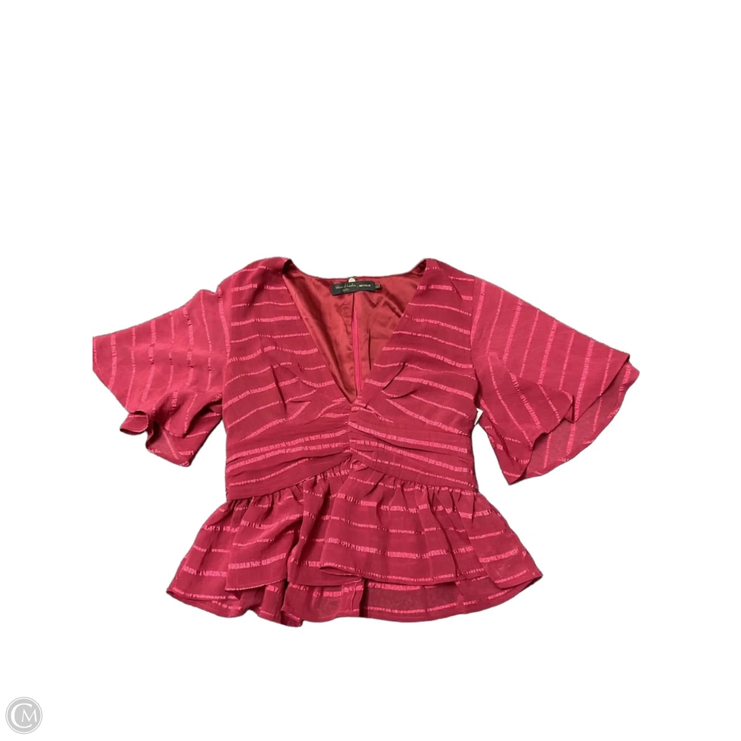 Blouse Short Sleeve By House Of Harlow In Red, Size: M