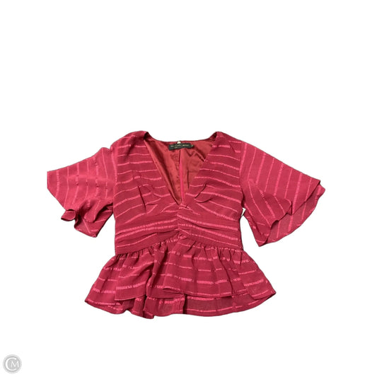 Blouse Short Sleeve By House Of Harlow In Red, Size: M