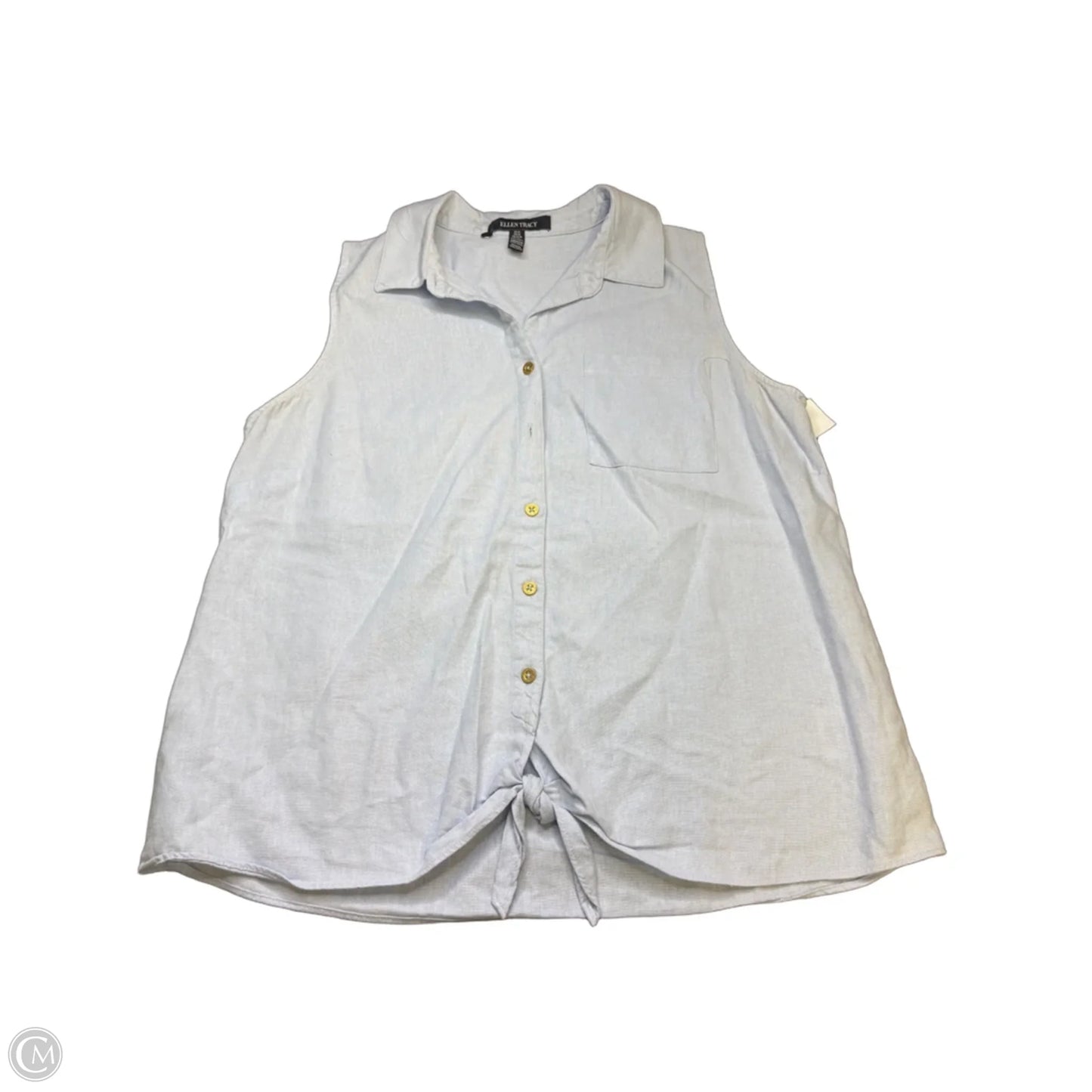Top Sleeveless By Ellen Tracy In Blue, Size: M