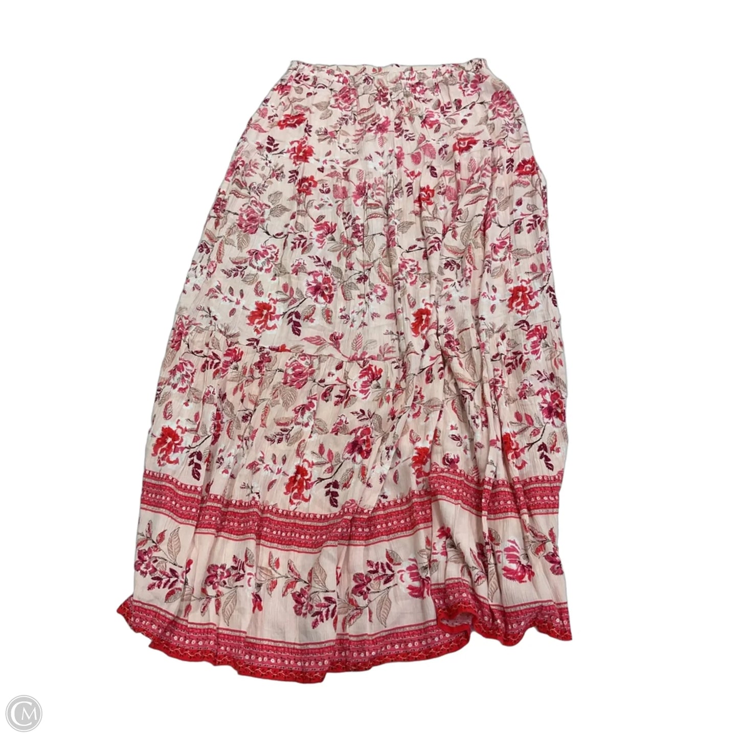 Skirt Maxi By Blue Rain In Pink & Red, Size: L