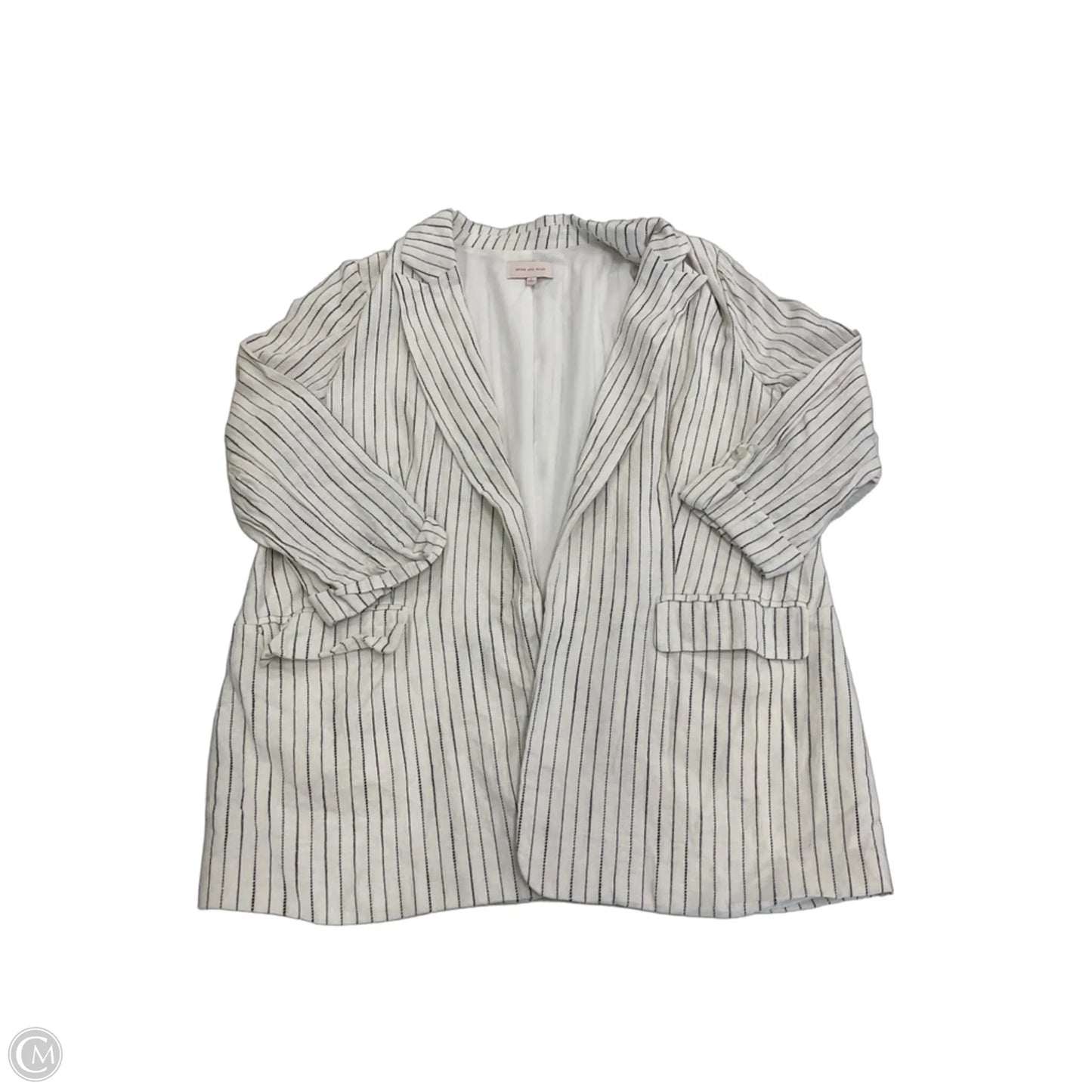 Blazer By Skies Are Blue In Striped Pattern, Size: L