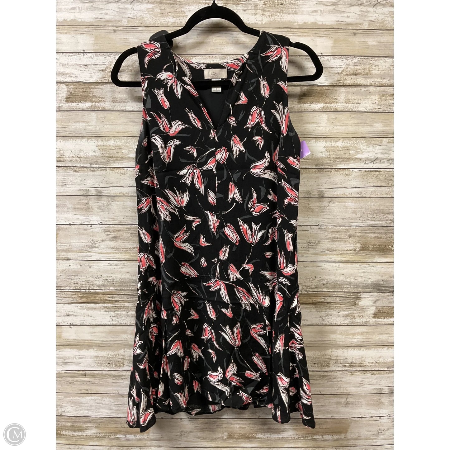Romper By Loft In Black & Pink, Size: S