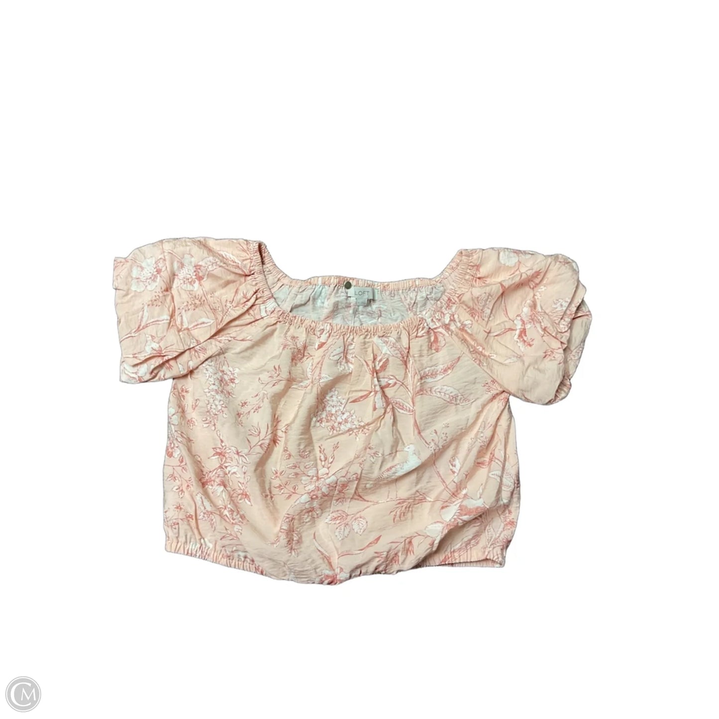 Top Short Sleeve By Loft In Pink, Size: M