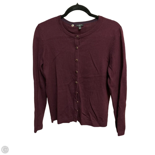 Cardigan By Talbots In Maroon, Size: Lp