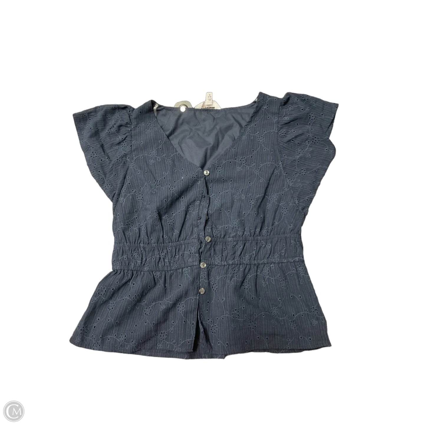 Top Short Sleeve By Time And Tru In Navy, Size: S