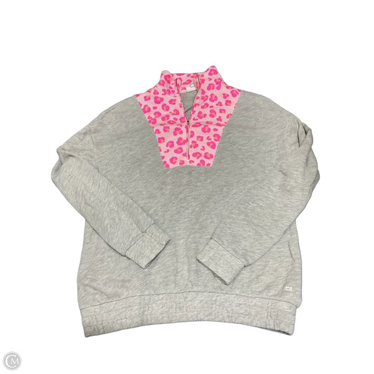 Sweatshirt Collar By Crown And Ivy In Grey & Pink, Size: M