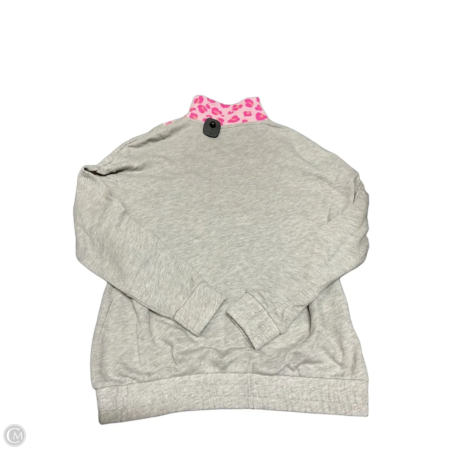 Sweatshirt Collar By Crown And Ivy In Grey & Pink, Size: M