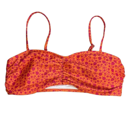 Swimsuit Top By Shein In Orange & Pink, Size: L
